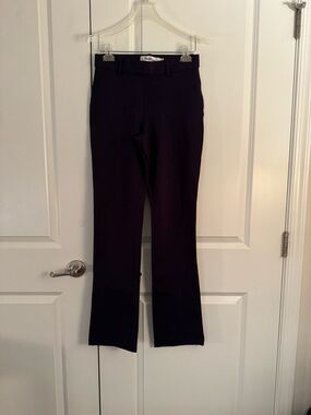 Women's navy Bodilove Stretch Dress Pants with Slight Bootcut size small